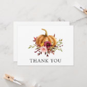 秋のカボチャありがとうはがき カード (正面/裏面インサイチュ)