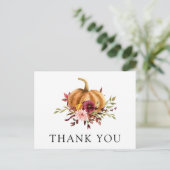 秋のカボチャありがとうはがき ポストカード (スタンド正面)