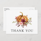 秋のカボチャありがとうはがき ポストカード (正面/裏面)