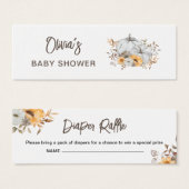 秋のカボチャおむつラッフルベビーシャワー (正面&裏面)