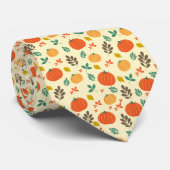 秋のカボチャおよび葉 ネクタイ (ロール)