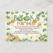 秋のカボチャがかわいいベイビーシャワーブック 赤ちゃんのための エンクロージャーカード (正面)