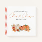 秋のカボチャがミセス・ゲストブックを希望 ノートブック (正面)