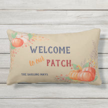 秋のカボチャが我が家のパッチにようこそパーソナライズされた