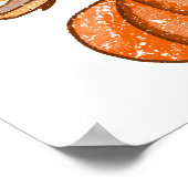 秋のカボチャこんにちは10月 ポスター (角)