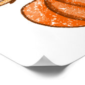 秋のカボチャこんにちは10月 ポスター (角)