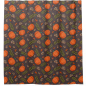 秋のカボチャとどんぐり シャワーカーテン (正面)