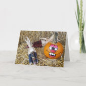 秋のカボチャとインディアントウモロコシ カード (正面)