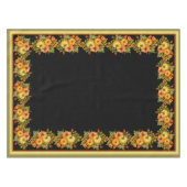 秋のカボチャとオークの葉 テーブルクロス (正面(横))