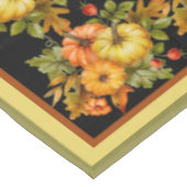 秋のカボチャとオークの葉 テーブルクロス (アングル)