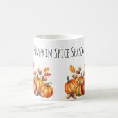 秋のカボチャとドングリ コーヒーマグカップ (中央)