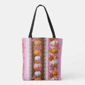 秋のカボチャとフローラレースのシームレスなパターン(2) トートバッグ (裏面)