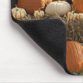 秋のカボチャとマムディスプレー マウスパッド (コーナー)