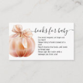 秋のカボチャと弓の本ベビー水彩用 エンクロージャーカード (正面)