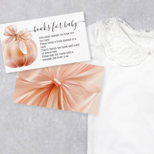 秋のカボチャと弓の本ベビー水彩用 エンクロージャーカード