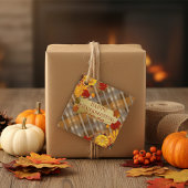 秋のカボチャと木の葉 フェイバータグ