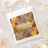 秋のカボチャと木の葉 フェイバーバッグ (クリップ留めされた状態)