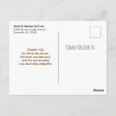 秋のカボチャと秋の紅葉縁どありがとう ポストカード (裏面)