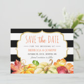 秋のカボチャと紅葉のSave the Date セーブザデート (スタンド正面)