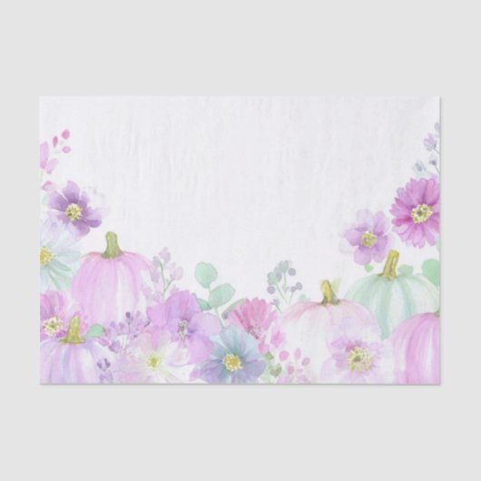 秋のカボチャと花の秋デコパージュ 薄葉紙 (正面)