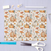 秋のカボチャと花の秋デコパージュ 薄葉紙 (クラフト)