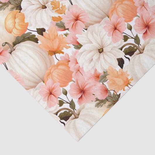 秋のカボチャと花の秋デコパージュ 薄葉紙 (詳細)