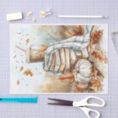 秋のカボチャと花の秋デコパージュ 薄葉紙 (クラフト)