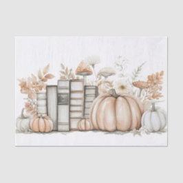 秋のカボチャと花の秋デコパージュ 薄葉紙