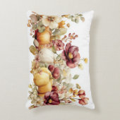 秋のカボチャと花の秋模様 アクセントクッション (正面(垂直))