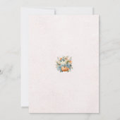 秋のカボチャと花の誕生日パーティー招待状 招待状 (裏面)