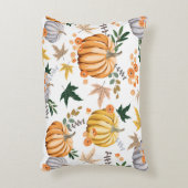 秋のカボチャと花柄 アクセントクッション (正面(垂直))