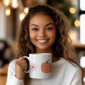 秋のカボチャと花 コーヒーマグカップ