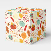 秋のカボチャと葉パターン フェイバーボックス (正面サイド)