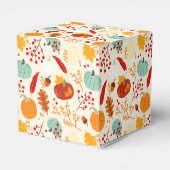 秋のカボチャと葉パターン フェイバーボックス (裏面サイド)