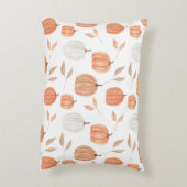 秋のカボチャと葉 アクセントクッション (裏面(縦))