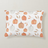 秋のカボチャと葉 アクセントクッション (裏面)