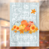 秋のカボチャと青い松 ウィンドウサイン (シート2)