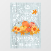 秋のカボチャと青い松 ウィンドウサイン (シート)