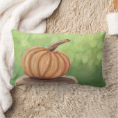 秋のカボチャと《写真》ぼけ味背景腰枕 ランバークッション (ブランケット)