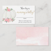 秋のカボチャどのくらい大きいママの腹 エンクロージャーカード (正面/裏面)