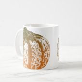 秋のカボチャのインクスティプルスケッチハロウィーン コーヒーマグカップ (正面左)