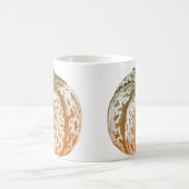 秋のカボチャのインクスティプルスケッチハロウィーン コーヒーマグカップ (中央)