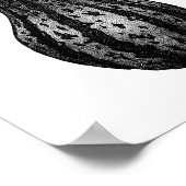 秋のカボチャのインクスティプルスケッチポスター ポスター (角)