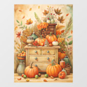 秋のカボチャのウィンドウにしがみつく ウィンドウサイン (シート)