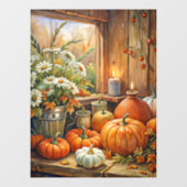 秋のカボチャのウィンドウにしがみつく ウィンドウサイン (シート)