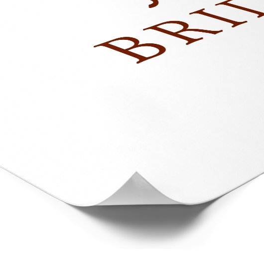 秋のカボチャのウェディングシャワー歓迎ボード ポスター (角)