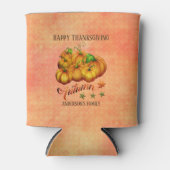 秋のカボチャのオレンジの背景 缶クーラー (正面)