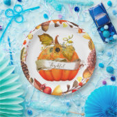 秋のカボチャのカスタマイズ可能 ペーパープレート (パーティー)