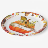 秋のカボチャのカスタマイズ可能 ペーパープレート (アングル)