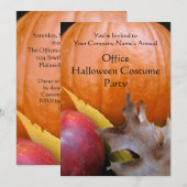 秋のカボチャのコスチュームパーティー 招待状 (正面/裏面)